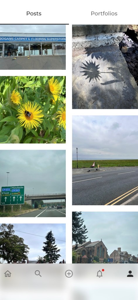Screenshot of a photo app
